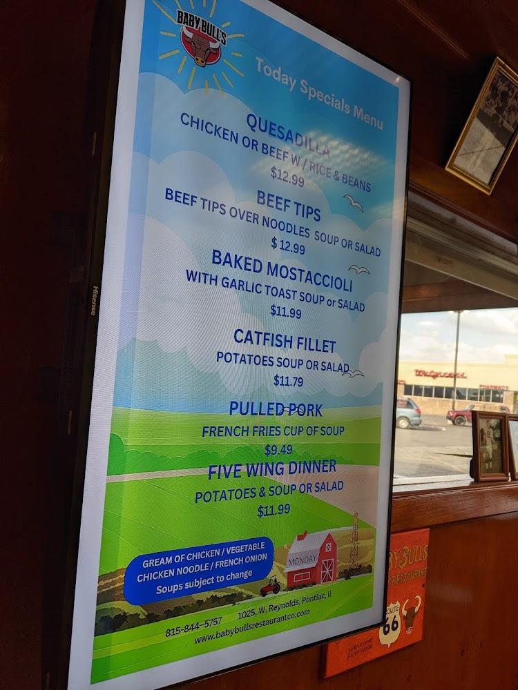 Baby Bull's Family Restaurant Menu image 2